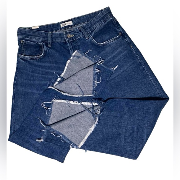 ZARA TRAFALUC DISTRESSED JEANS SIZE 10 - Picture 4 of 10